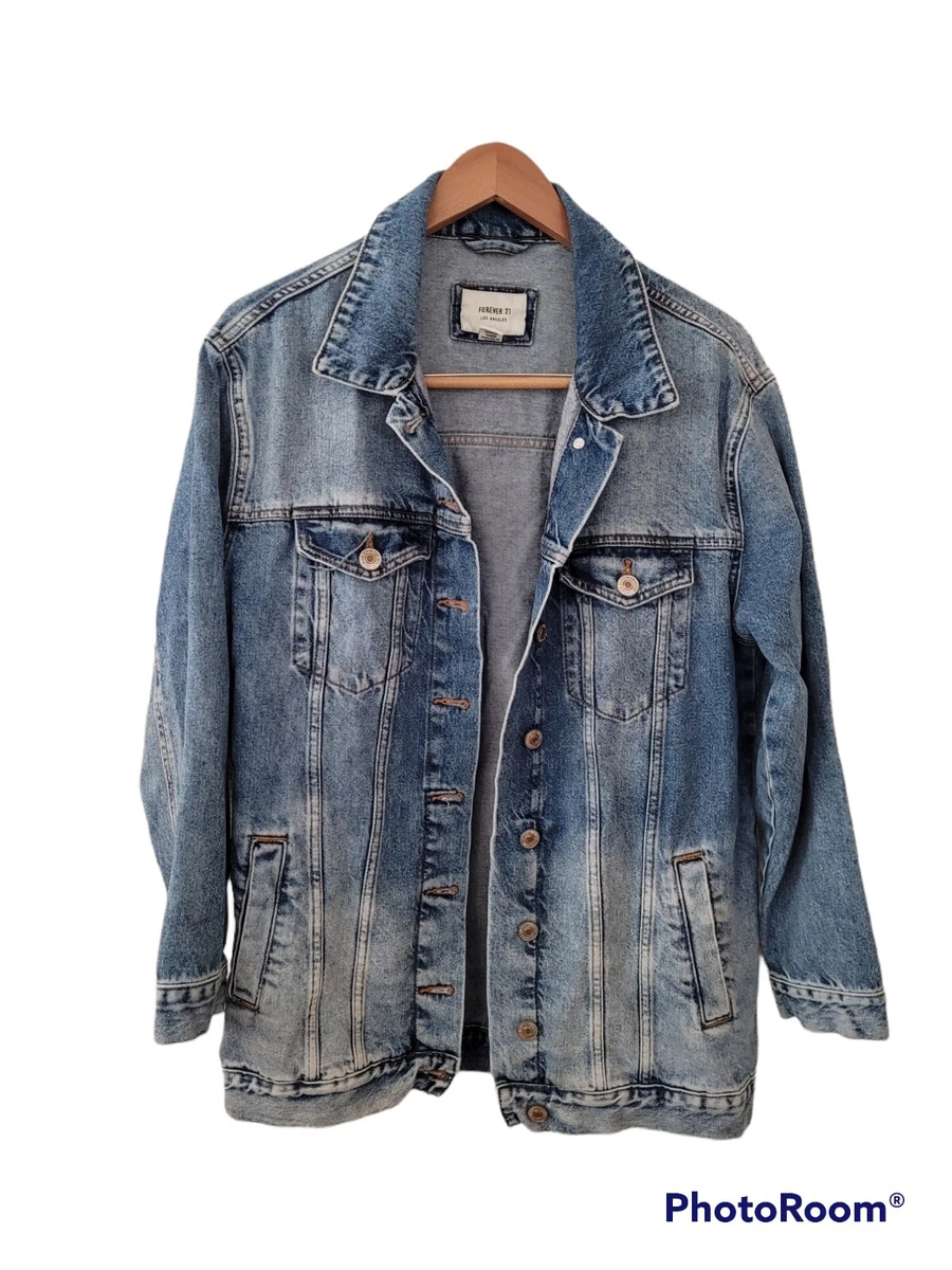 Forever 21 Los Angeles jean jacket blue small eBay