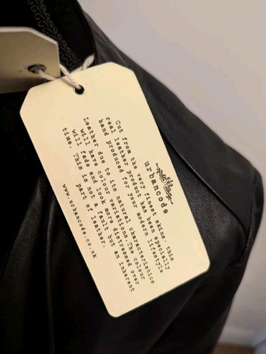 Urbancode Genuine Leather Jacket 8 Women's Waterfall Black NWT see description - Picture 8 of 17
