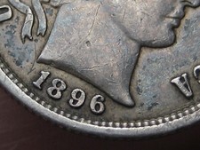 1896 S Silver Barber Dime- San Francisco, XF Details, Full LIBERTY