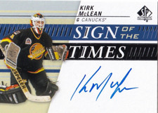 2019-20 SP Authentic Hockey Sign of the Times #SOTT-KM Kirk Mclean