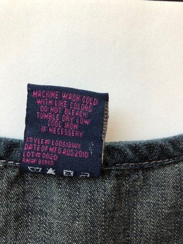 Paper Denim & Cloth Mädchen ärmelloses Jeanskleid mit Seitentaschen & Rüschen (6) NEU - Bild 6 von 6