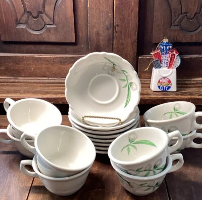 Vintage Syracuse 8 Piece Cup & Saucer Park Lane Restaurant China Made In USA