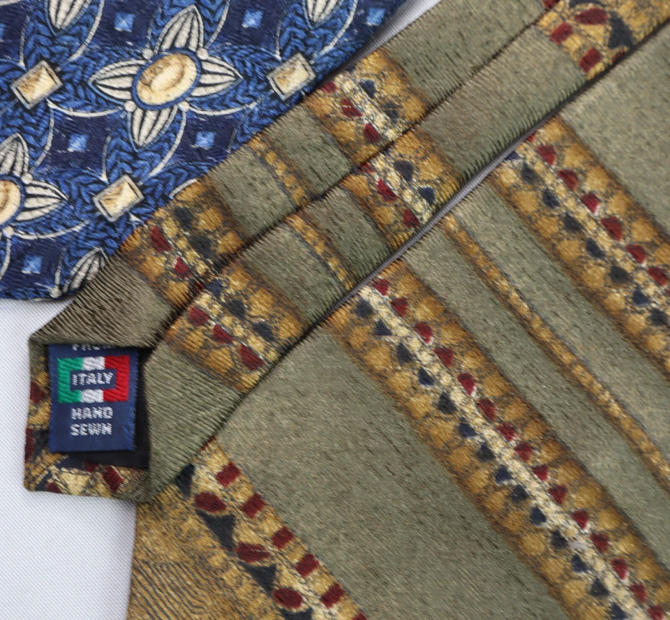 Лот из 5 мужских галстуков 100% шелк шелковица Essentia Италия Милан Генри Гретель - Изображение 4 из 4