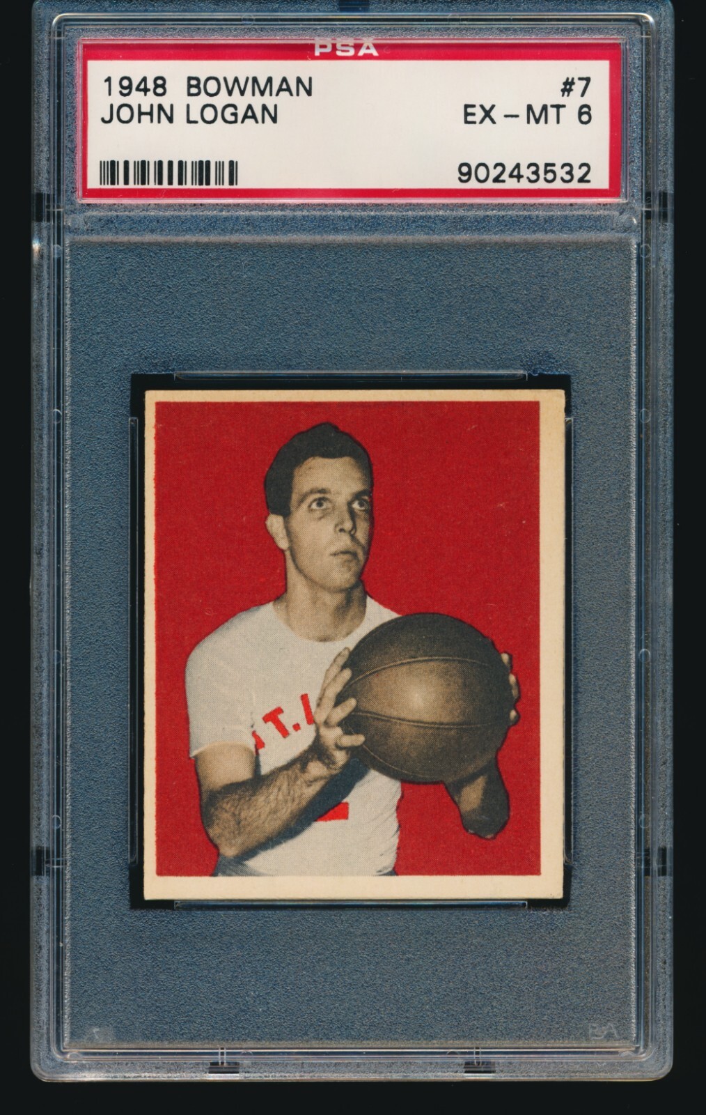 1948 Bowman #7 John Logan RC PSA 6 EX-MT Basketball 90243532