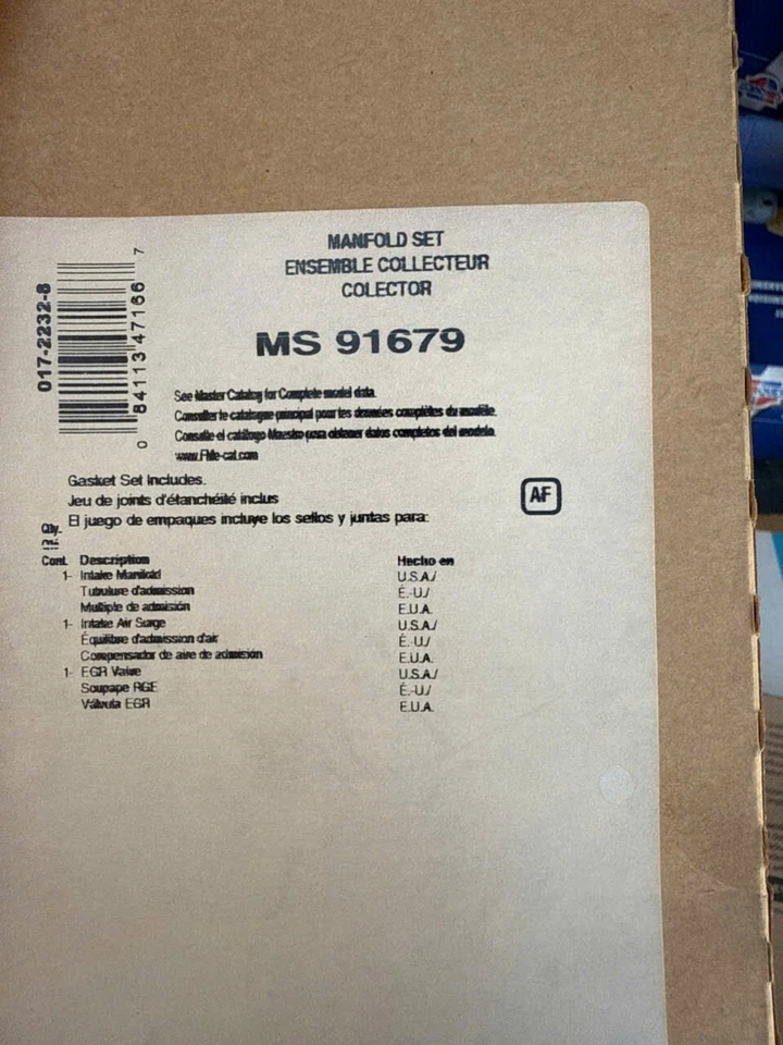 Junta de colector de admisión Fel-pro MS91679 para Toyota 1983-1995 2,4 L Foto 2 de 2