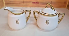 Vintage Königliche Porzellan-Manufaktur Cream/Sugar Set; Germany