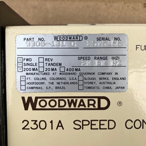 WOODWARD 2301A DREHZAHLREGLER 9905-131 REV G - Bild 2 von 7