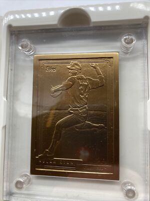 1992 Topps Highland Mint Nolan Ryan Bronze Card w/ CoA (#3376 of 5000) & case