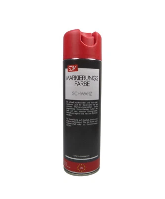 SDV CHEMIE MARKIERUNGSFARBE SCHWARZ 1x 500ml Markierspray Signierspray RAL9005