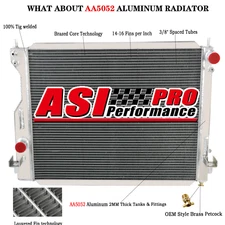 4Row Aluminum Radiator For 2005~2014 Ford Mustang 3.7L-5.0L  2013 2012 2011/2010