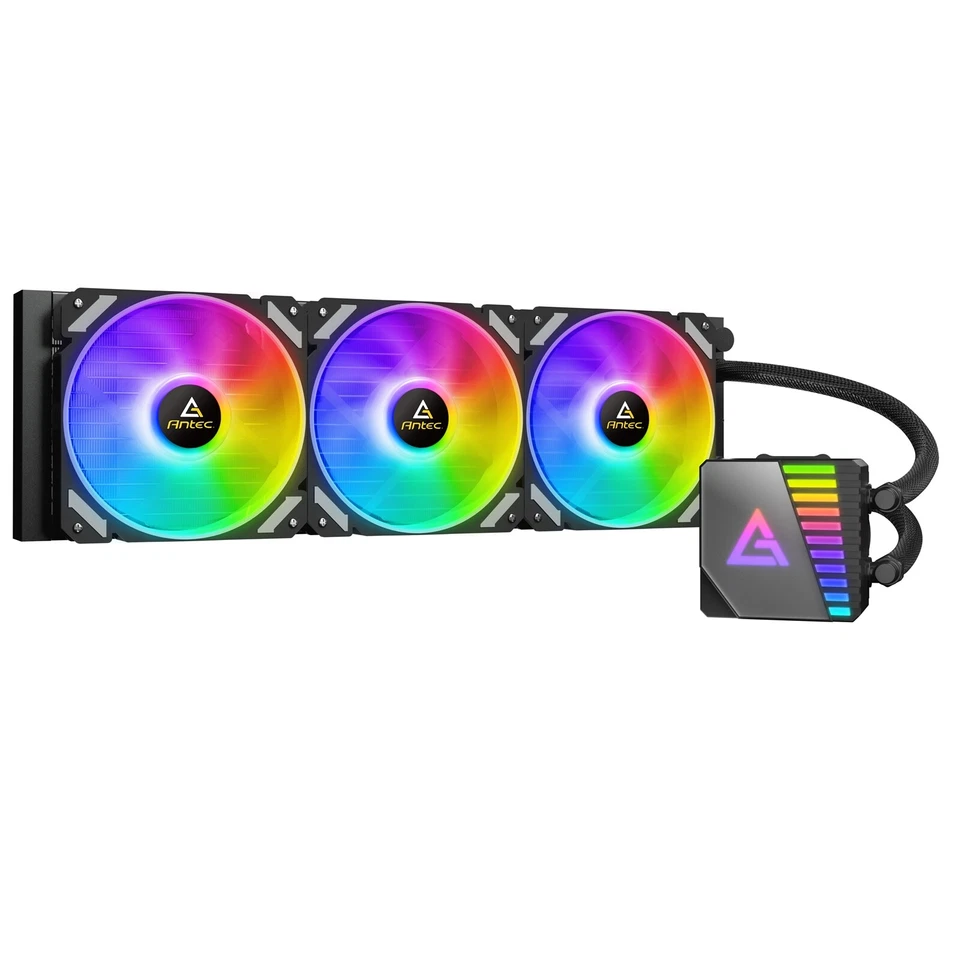 Antec Symphony 360 Liquid CPU Cooler 360mm Radiator 3 x 12cm ARGB A-RGB PWM Fans - Image 3 of 4