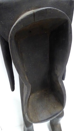 ANTIQUE AFRICAN CARVED TIMBER FERTILITY SPIRIT FIGURE STATUE IDOL - Foto 9 di 10