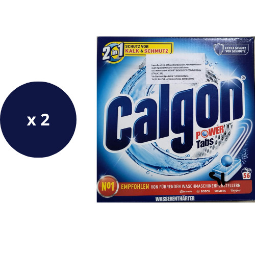 Calgon Powerball 2 in 1 Anticalcare 112 Tabs - Offerta Risparmio Lavatrice