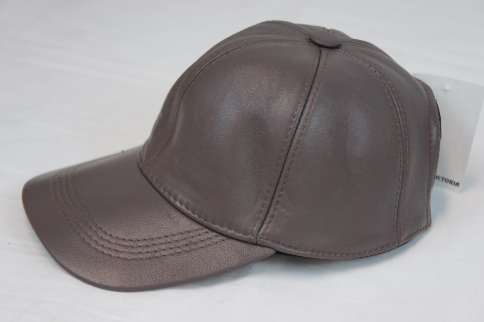 New 100% Genuine Real Lambskin Leather Baseball Cap Hat Sport Visor 12 ...