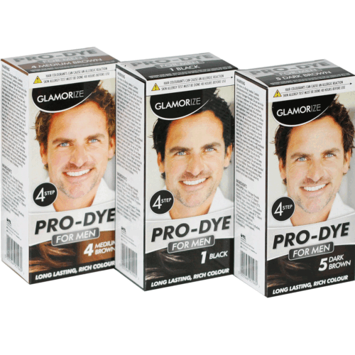 2x Men's Hair Dye Glamorize Pro-Dye Long Lasting Colour Brown Black Dark Brown 2x Men's Hair Dye Glamorize Pro-Dye Long Lasting Colour Brown Black Dark Brown