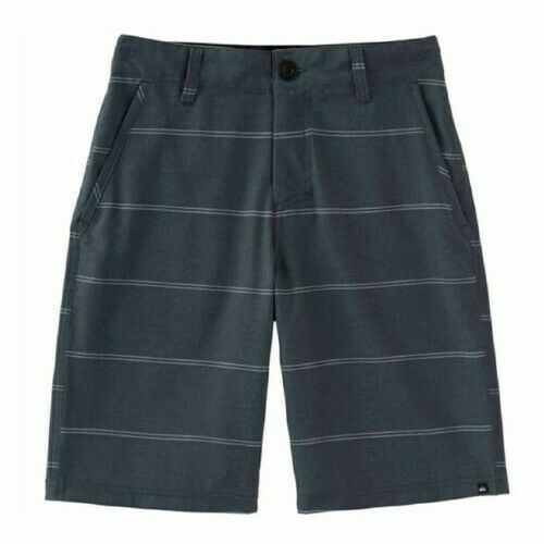 NEW BOYS SIZE 8 DARK SHADOW QUIKSILVER BOARD HYBRID SHORTS ADJUSTIBLE WAIST - Picture 2 of 4
