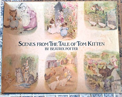 Schönes Holzpuzzle ''Szenen aus der Geschichte von Tom Kitten'' 42 Teile