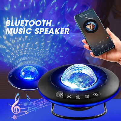 Galaxy Starry Projection Lamp, Bluetooth Speaker with Timer and Remote Control