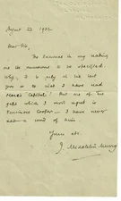 RARE! “The Adelphi" Author John Middleton Murry Hand Written Letter Dated 1932