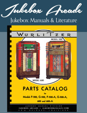 Wurlitzer Models 500 600 Series Parts Catalog Manual w/ Large 11x17 Schematics