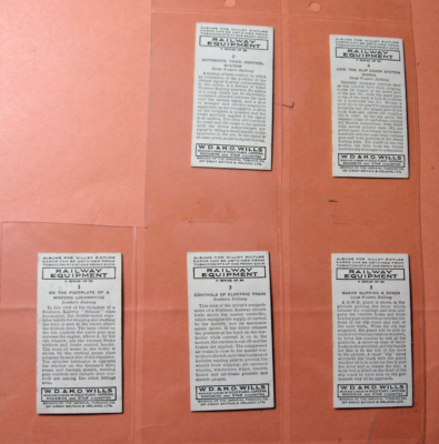 wills cigarette cards railway equipment 1940's(?) era 41 