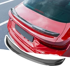 For 2019-2024 Kia Forte Spoiler Trunk Wing Trunk Lip Rear Spoiler Glossy Carbon