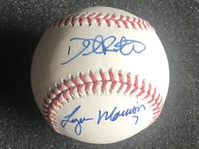 LOGAN MORRISON & DANIEL ROBERTSON AUTOGRAPHED Manfred ROMLB TB RAYS MINT