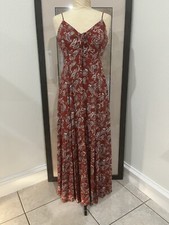 Forever 21  Maxi Dress Size Small V Neck Fit And Flare Sleeveless Pre Owned