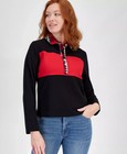 Nautica Jeans Women's Top Sz M Colorblocked Long-Sleeve Rugby