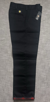 DICKIES X SPITFIRE MENS SKATEBOARDING BLACK WOVEN TWILL PANTS SIZE