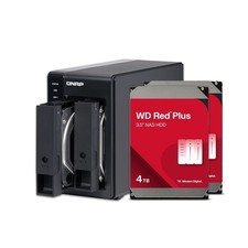 QNAP 2 Bay DAS with 4TB Storage Capacity, USB 3.2 Gen 2 Type-C, Preconfigured...