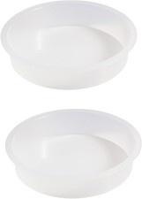 2pcs Plastic Round Bird Feeders Bowls Wild Birds Seed Feeder Tray Bird Bath
