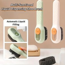 1pc Multi-function automatic spot shoe brush soft hair hand pressure hanging hol