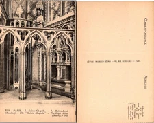 Paris Sainte-Chapelle Postcard Levy et Neurdein Interior High Altar Unused