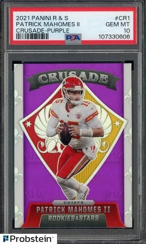 2021 Panini R & S Crusade Purple Patrick Mahomes II Chiefs 9/35 PSA 10 GEM MINT