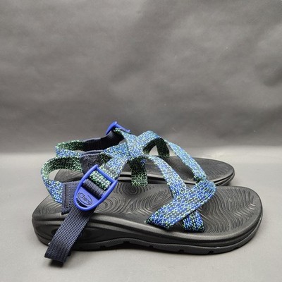 Chaco Z/Volv Strappy Sandals Womens 6 Blue Green Adjustable Strap Hiking Water