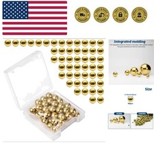 50PCS Precision Solid Brass Bearing Balls,Industrial Brass Ball Spheres for M...