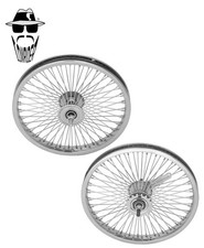 ORIGINAL LOWRIDER 16” Chrome Front & Coaster Bicycle Wheel 72 Spoke 3/8 Axle.