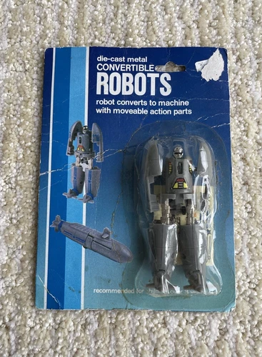 Vintage Die-Cast Metal Convertible Robot Submarine Gobot Transformer Taiwan