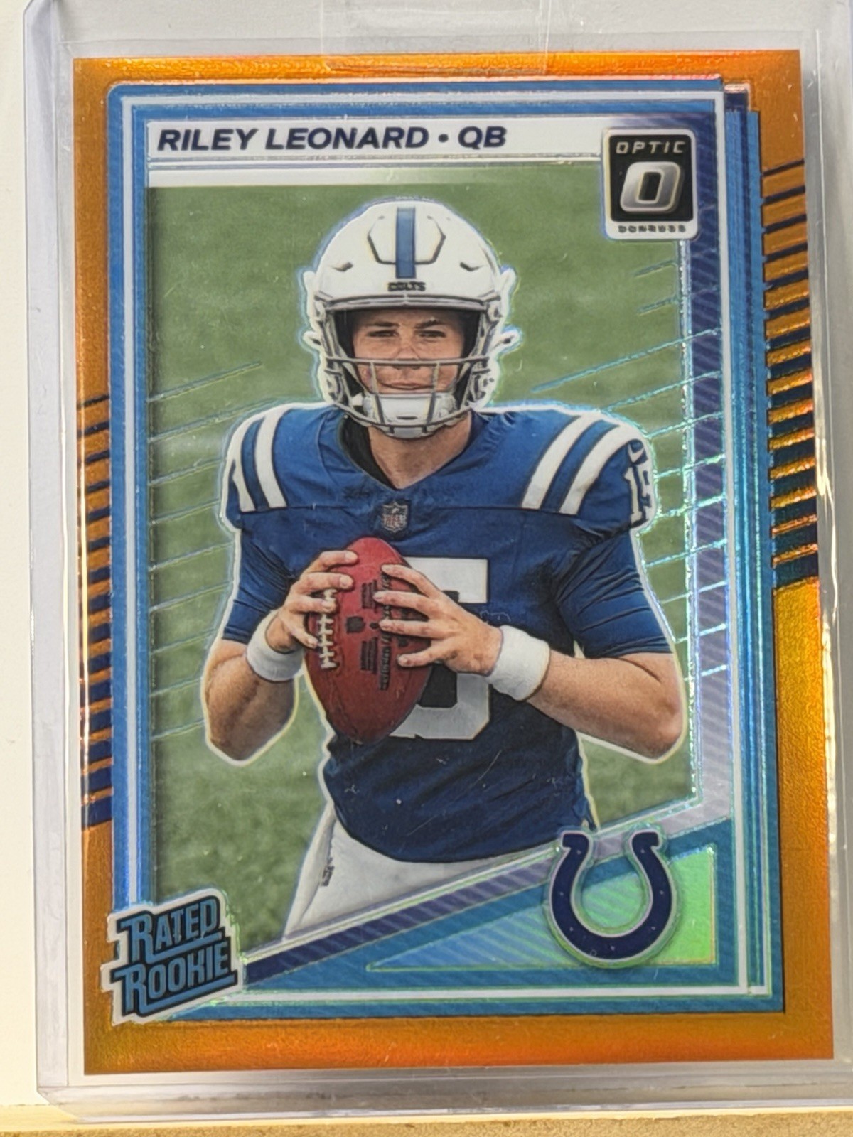 2025 Panini Donruss Optic - Rated Rookie Riley Leonard #255 Orange Prizm 15/299