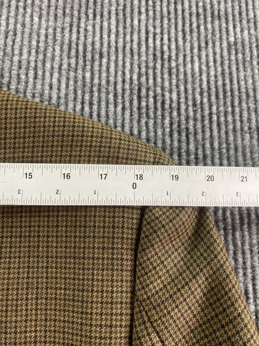 Brooks Brothers Sport Coat 39 R Taupe Wool Houndstooth Designer Premium - Picture 5 of 17
