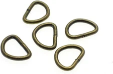 100pcs/pack 3/8 inch Metal D Ring webbing size 10mm, Antique Brass 