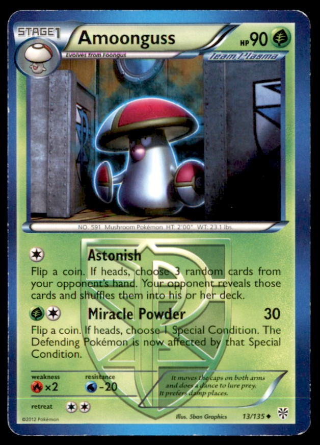 Pokemon Amoonguss Plasma Storm 13/135 Non Holo