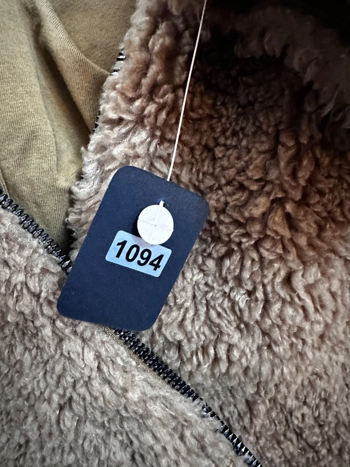 Chaqueta Lululemon Cremallera So Sherpa Marrón Chocolate Cordón Peluche TALLA 8 #1094 Foto 3 de 4