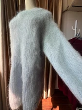 Oversized Mohair Women Fuzzy Jumper Fluffy Chunky Pullover Knit