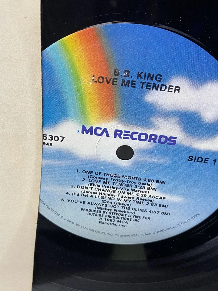 B.B. King - Love Me Tender LP Vinyl 1982 MCA Records Jazz Blues VG+ Foto 4 de 4