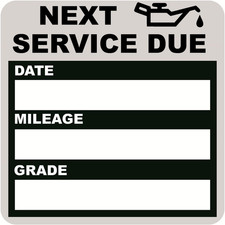 Oil Change Stickers Static Cling, 120Pcs 2X2 Inches Oil Change Reminder Sticker
