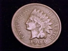 1903  Indian Head Cent, a strong Very Good to nearly Fine Grade