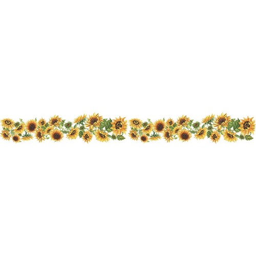 Wall Sticker Sunflower Edge Line Reliable Removable 14*114cm 5.5*44.8inch - Bild 2 von 8
