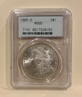1885-O PCGS MS65 Morgan Silver Dollar $1 US Mint